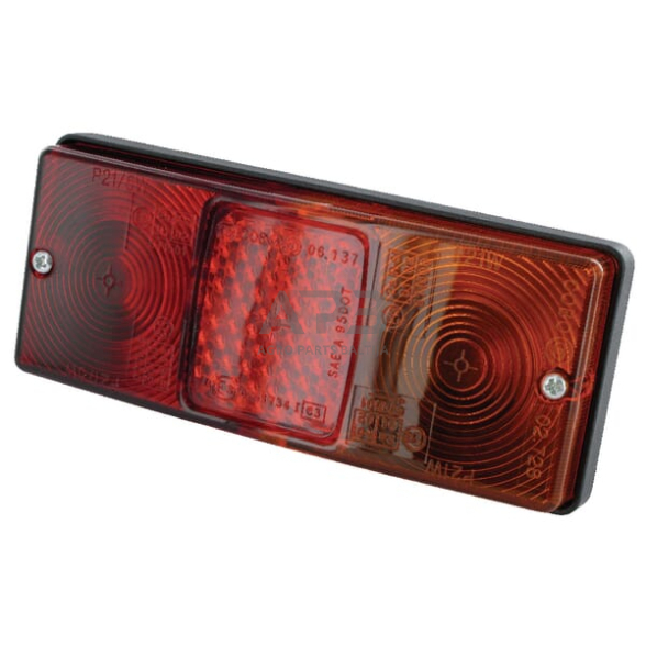 Galinis žibintas stačiakampis, raudona/gintarinė, 160x67mm AMP kištukas, Cobo 027280000 Galinis žibintas stačiakampis, raudona/gintarinė, 160x67mm AMP kištukas, Cobo 027280000