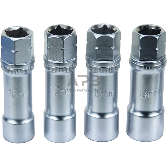 Galvučių ir antgalių rinkinys amortizatoriams 18vnt. 2 Galvučių ir antgalių rinkinys amortizatoriams 18vnt. 2