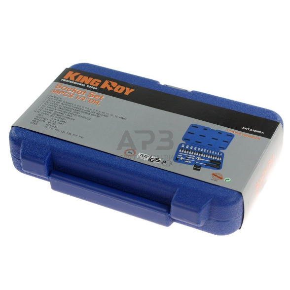 Galvučių rinkinys 1/4" (38vnt) 1 Galvučių rinkinys 1/4" (38vnt) 1