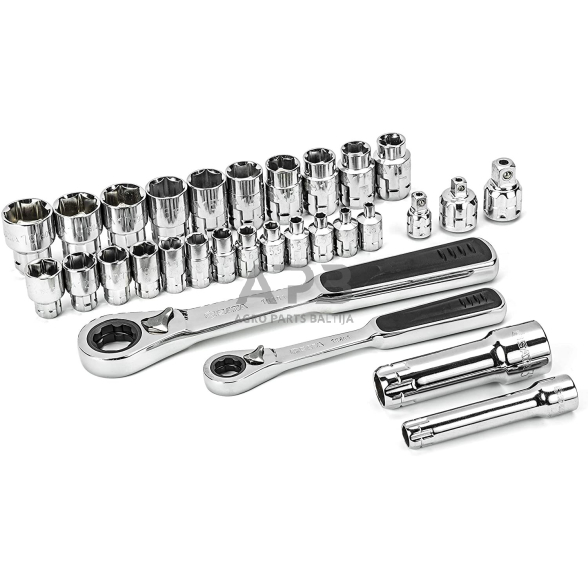 Galvučių rinkinys 3/8"+1/4" (30vnt) 1 Galvučių rinkinys 3/8"+1/4" (30vnt) 1