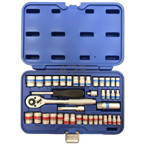 Galvučių rinkinys 3/8"+1/4" (40vnt) (SAE & metric) 1 Galvučių rinkinys 3/8"+1/4" (40vnt) (SAE & metric) 1