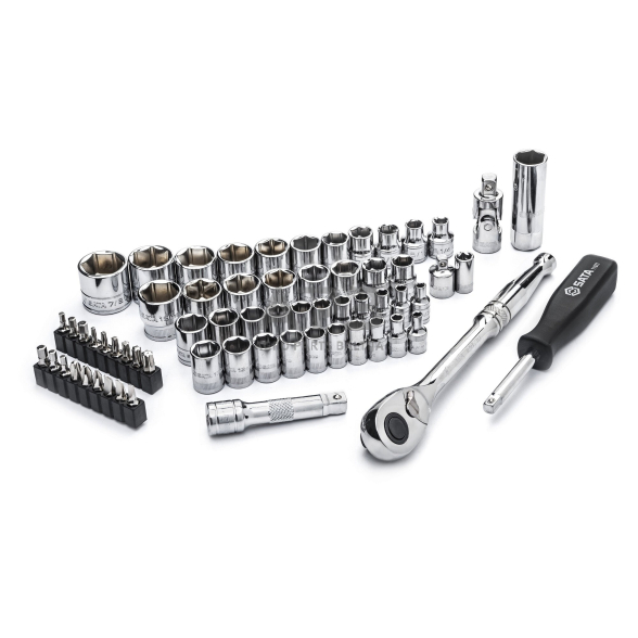 Galvučių rinkinys 3/8"+1/4" (65vnt) (SAE & metrinė sistema) 1 Galvučių rinkinys 3/8"+1/4" (65vnt) (SAE & metrinė sistema) 1