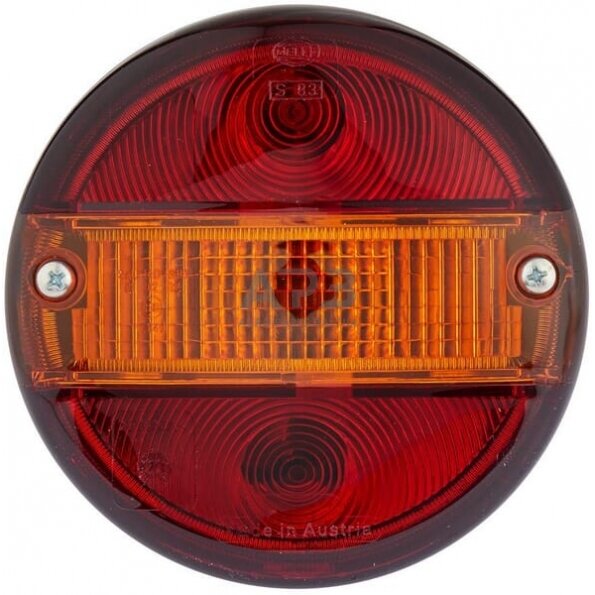 Galinis žibintas apvalus, 12/24V, gintarinė/raudona, Ø 140mm, Hella 2SD001685211 1 Galinis žibintas apvalus, 12/24V, gintarinė/raudona, Ø 140mm, Hella 2SD001685211 1