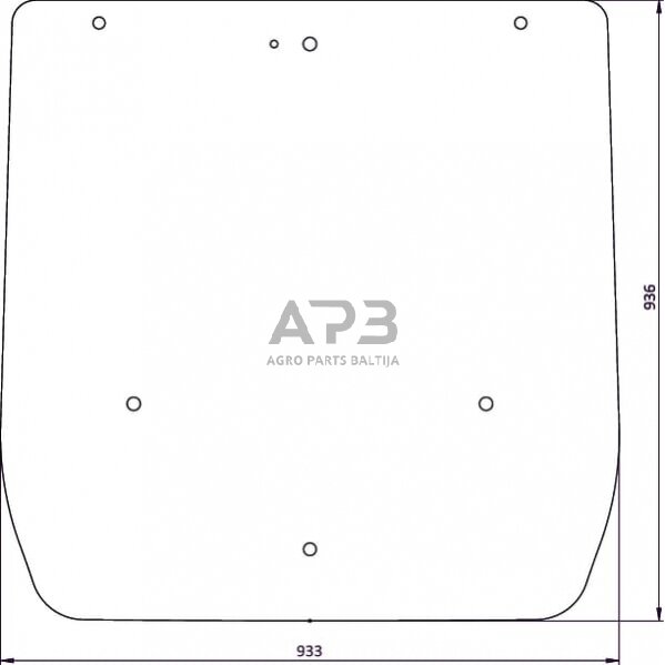 Galinis kabinos stiklas 84327955N Galinis kabinos stiklas 84327955N