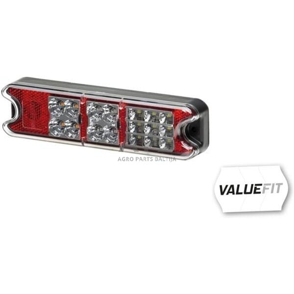 Galiniai žibintai LED, stačiakampis, 10/30V, raudona/geltona, 191x28x50mm, 21 LED, Hella ValueFit 2VP357021011 5