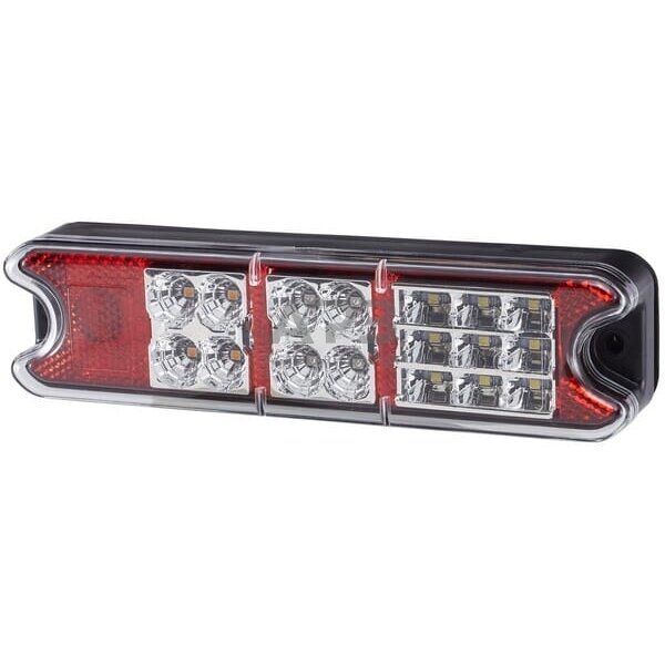 Galiniai žibintai LED, stačiakampis, 10/30V, raudona/geltona, 191x28x50mm, 21 LED, Hella ValueFit 2VP357021011