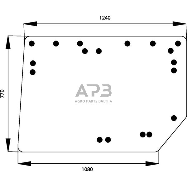 Galinis kabinos stiklas 0011346430N Galinis kabinos stiklas 0011346430N
