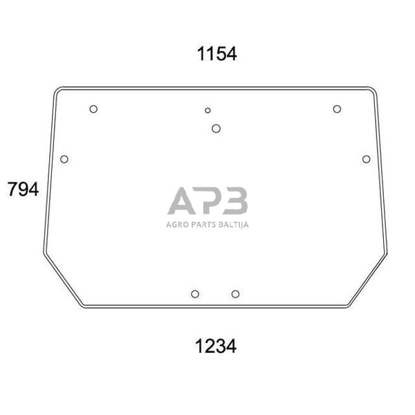Galinis kabinos stiklas 00168502010N Galinis kabinos stiklas 00168502010N