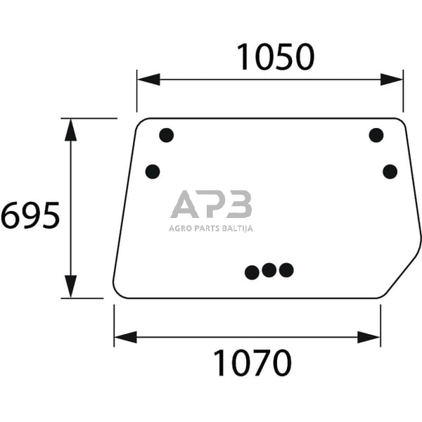Galinis kabinos stiklas 04352384N Galinis kabinos stiklas 04352384N