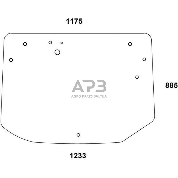 Galinis kabinos stiklas 737812050080N Galinis kabinos stiklas 737812050080N