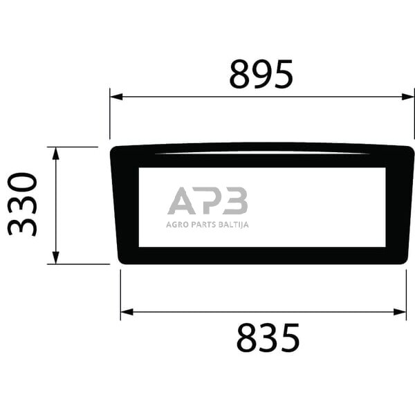 Galinis kabinos stiklas apatinis 00121439010N Galinis kabinos stiklas apatinis 00121439010N