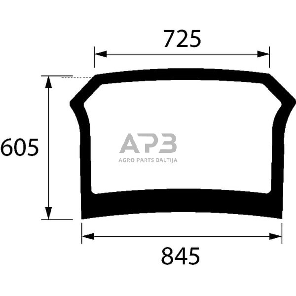 Galinis kabinos stiklas apatinis 4414216N Galinis kabinos stiklas apatinis 4414216N