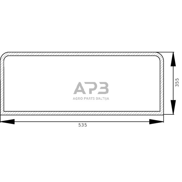 Galinis kabinos stiklas apatinis 62117998 Galinis kabinos stiklas apatinis 62117998