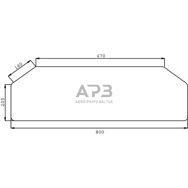 Galinis kabinos stiklas apatinis D7548 Galinis kabinos stiklas apatinis D7548