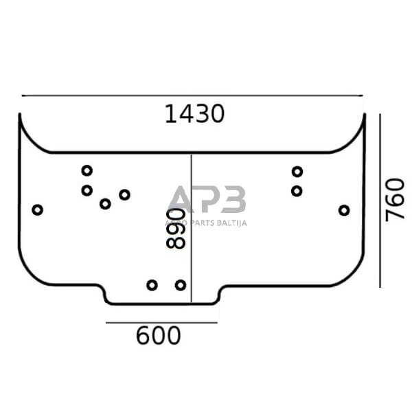 Galinis kabinos stiklas lenktas 4297405M92N Galinis kabinos stiklas lenktas 4297405M92N