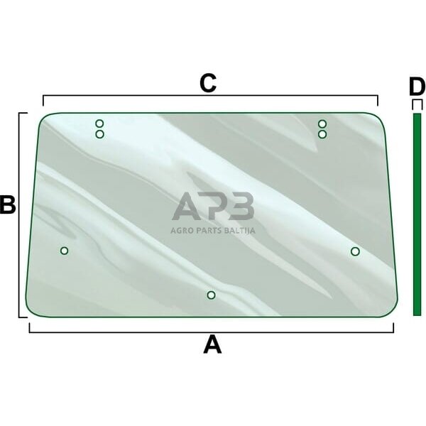 Galinis kabinos stiklas Vapormatic VPM7080 Galinis kabinos stiklas Vapormatic VPM7080