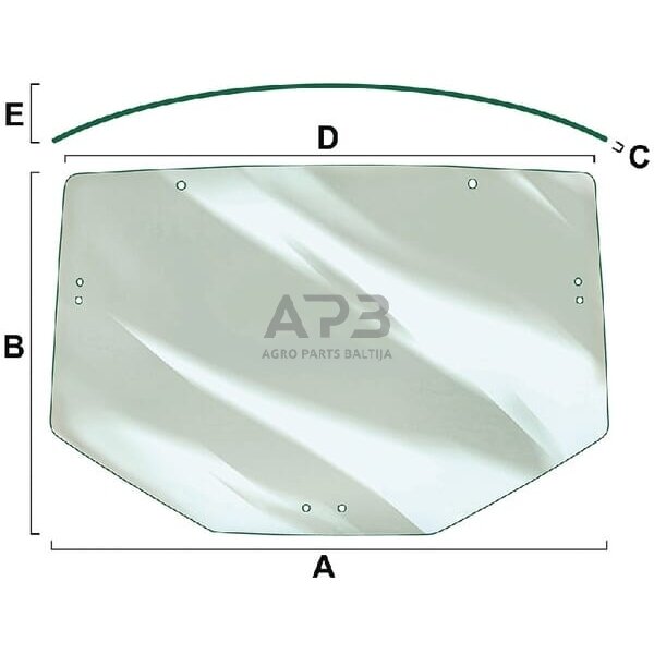 Galinis kabinos stiklas Vapormatic VPM7351 Galinis kabinos stiklas Vapormatic VPM7351