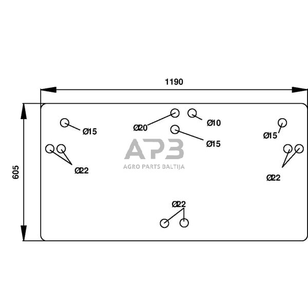Galinis kabinos stiklas viršutinis 134568074N Galinis kabinos stiklas viršutinis 134568074N