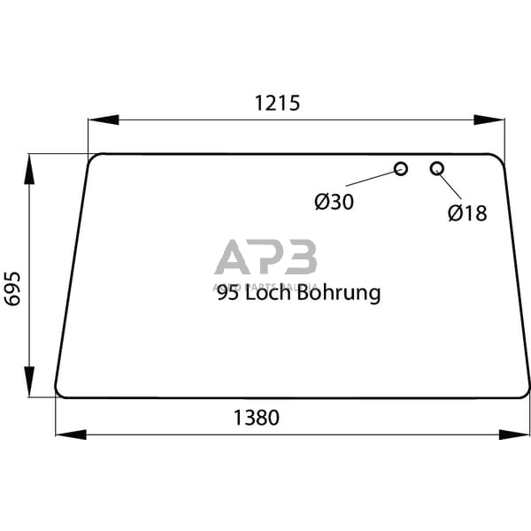 Galinis kabinos stiklas viršutinis 186813051200N Galinis kabinos stiklas viršutinis 186813051200N