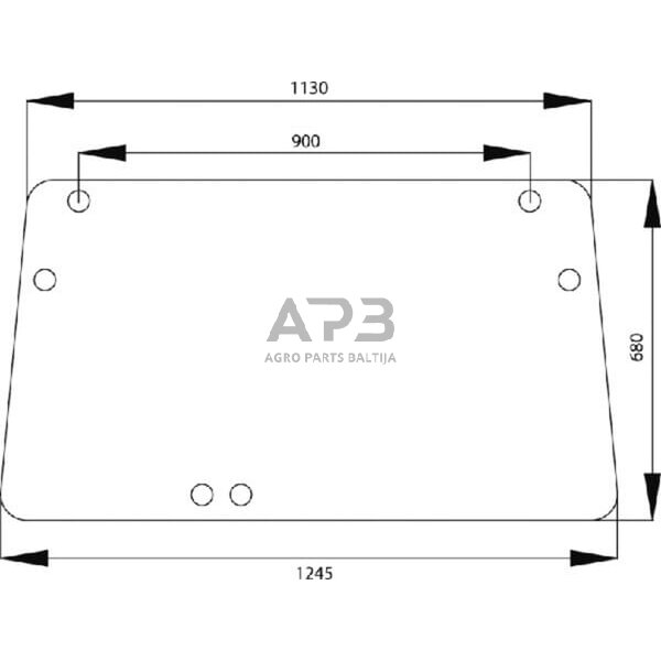 Galinis kabinos stiklas viršutinis 1989731C1N