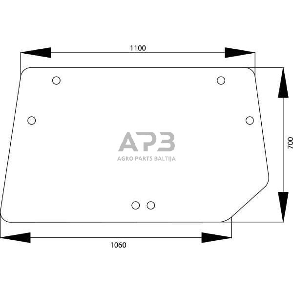 Galinis kabinos stiklas viršutinis 4358486N Galinis kabinos stiklas viršutinis 4358486N