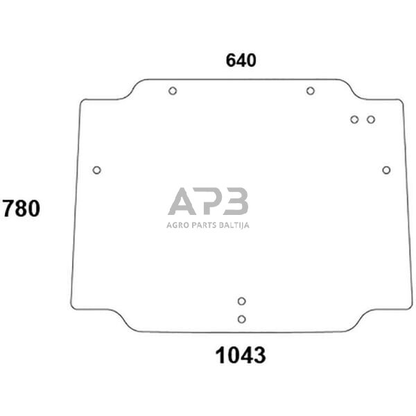 Galinis kabinos stiklas viršutinis 44910455N Galinis kabinos stiklas viršutinis 44910455N