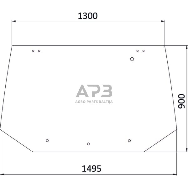 Galinis kabinos stiklas viršutinis 81865244KR Galinis kabinos stiklas viršutinis 81865244KR
