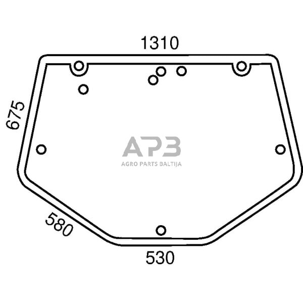 Galinis kabinos stiklas viršutinis D6827