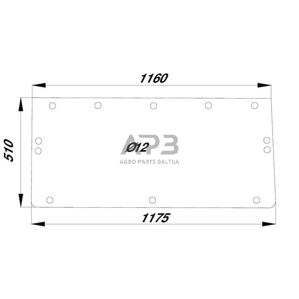 Galinis kabinos stiklas viršutinis D8508
