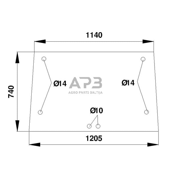 Galinis kabinos stiklas viršutinis D8525