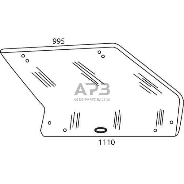 Galinis kabinos stiklas viršutinis D9016 Galinis kabinos stiklas viršutinis D9016