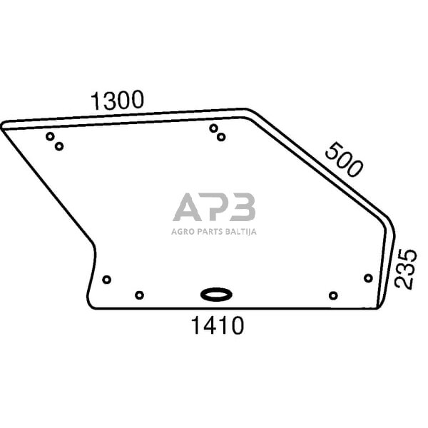 Galinis kabinos stiklas viršutinis D9017