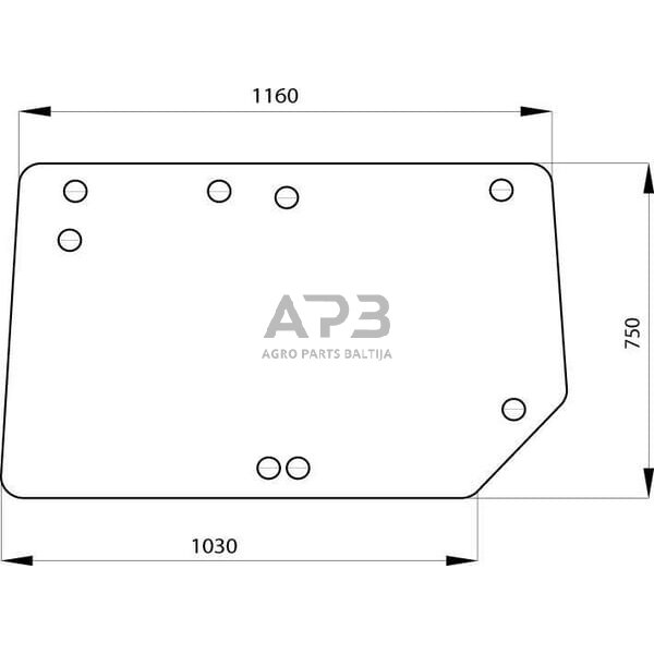 Galinis kabinos stiklas viršutinis RT6005023210N Galinis kabinos stiklas viršutinis RT6005023210N