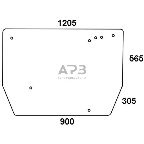 Galinis kabinos stiklas viršutinis10368021N Galinis kabinos stiklas viršutinis10368021N