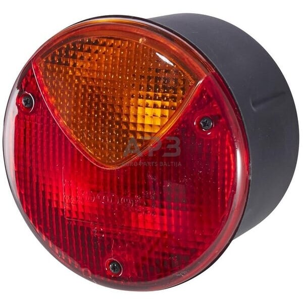 Galinis žibintas apvalus, 12/24V, raudona/oranžinė, Ø 122.5mm, Hella 2SD964169111