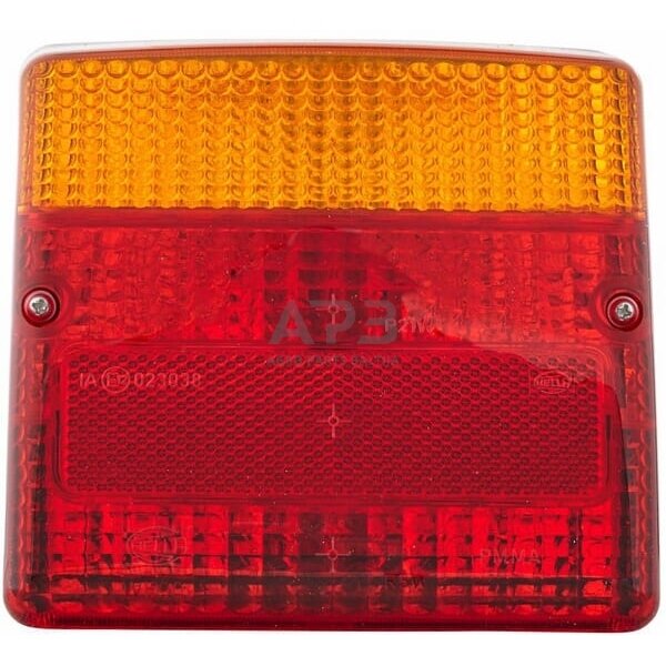 Galinis žibintas dešininis kvadratas, 12V, raudona/oranžinė, 155 Hella 2SD996030021 1