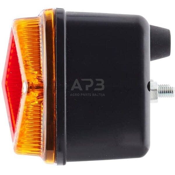 Galinis žibintas dešininis stačiakampis, 12/24V, gintarinė/raudona, 201x71x76mm, Hella 2SD001680281 2