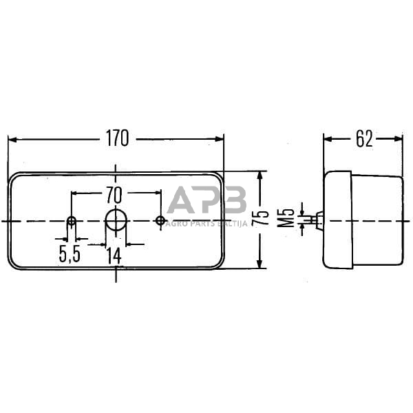 Galinis žibintas dešininis stačiakampis, 12/24V, raudona/oranžinė, 170x62x75mm, Hella 2SD002582021 6 Galinis žibintas dešininis stačiakampis, 12/24V, raudona/oranžinė, 170x62x75mm, Hella 2SD002582021 6