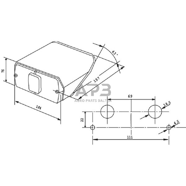 Galinis žibintas dešininis stačiakampis, 12V, raudona/gintarinė, 212x155mm Cobo 02529000 1 Galinis žibintas dešininis stačiakampis, 12V, raudona/gintarinė, 212x155mm Cobo 02529000 1