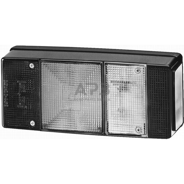 Galinis žibintas dešininis stačiakampis, 12V, raudona/gintarinė, 246x66x108mm, Hella 2SL007547061 5