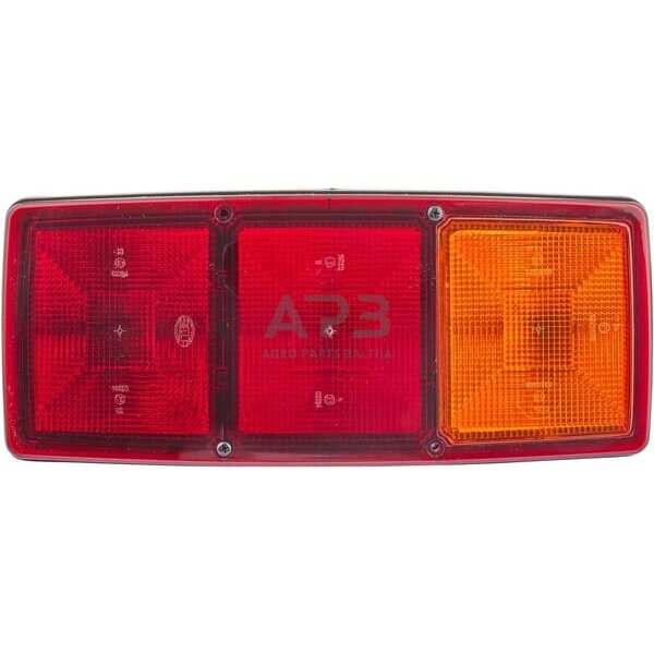 Galinis žibintas dešininis stačiakampis, 12V, raudona/oranžinė, 344x72x147mm, Hella 2SD003167021 1 Galinis žibintas dešininis stačiakampis, 12V, raudona/oranžinė, 344x72x147mm, Hella 2SD003167021 1