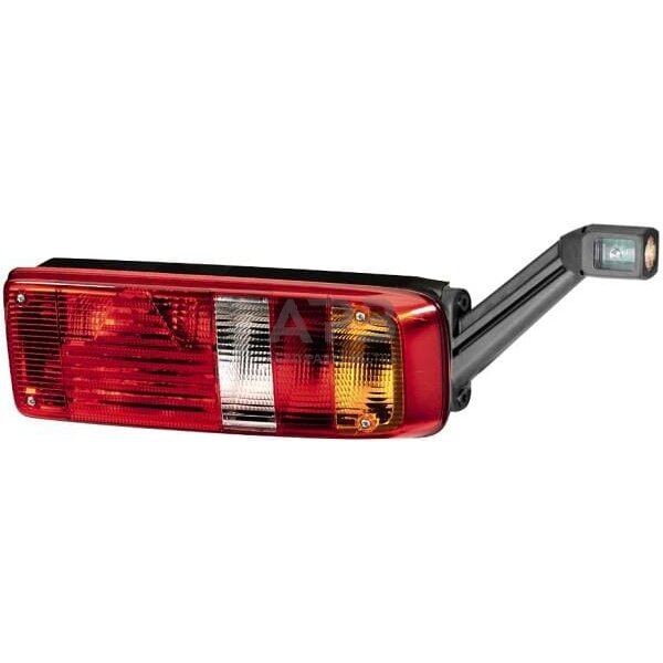 Galinis žibintas dešininis stačiakampis, 24V, amber/skaidrus/raudona, Hella 2VP340931161 5