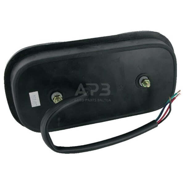 Galinis žibintas kairinis LED, stačiakampis, 24V, raudona/oranžinė, 223x112x57mm, Britax L1201L24V 1