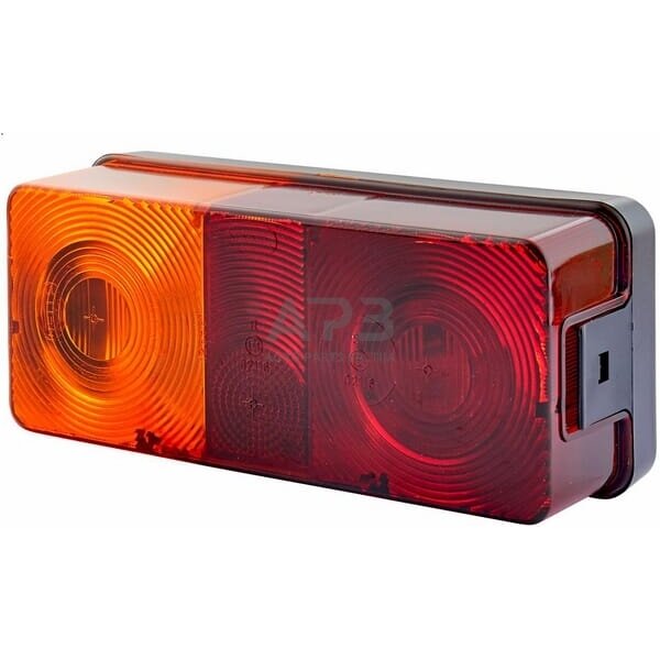 Galinis žibintas kairinis stačiakampis, 12/24V, raudona/oranžinė, 170x62x75mm, Hella 2SD002582011 Galinis žibintas kairinis stačiakampis, 12/24V, raudona/oranžinė, 170x62x75mm, Hella 2SD002582011