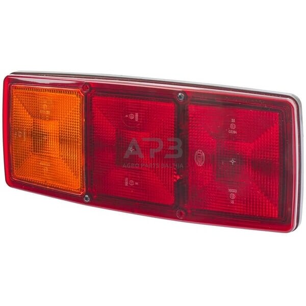 Galinis žibintas kairinis stačiakampis, 12/24V, raudona/oranžinė, 344x72x147mm, Hella 2SE003167031 Galinis žibintas kairinis stačiakampis, 12/24V, raudona/oranžinė, 344x72x147mm, Hella 2SE003167031