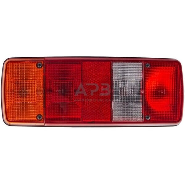 Galinis žibintas kairinis stačiakampis, 12/24V, raudona/ruda/geltona, 343x75x133mm, Hella 2VP003567111 1