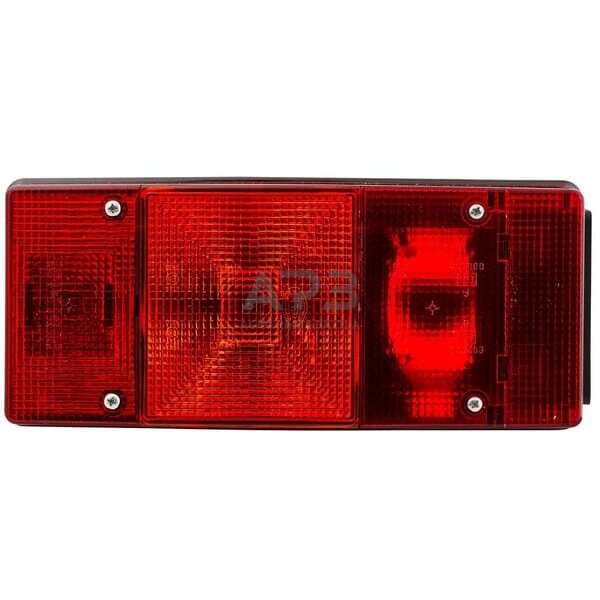 Galinis žibintas kairinis stačiakampis, 12V, raudona/oranžinė, 246x66x108mm, Hella 2SE007547011 1