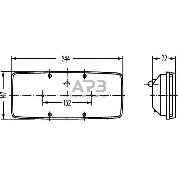 Galinis žibintas kairinis stačiakampis, 12V, raudona/oranžinė, 344x147mm, Hella 2SD003167011 2 Galinis žibintas kairinis stačiakampis, 12V, raudona/oranžinė, 344x147mm, Hella 2SD003167011 2