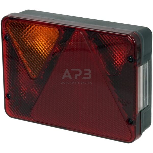 Galinis žibintas kairinis stačiakampis, raudona/oranžinė, 188x51x135mm, 5 kontaktų / 4 kontaktų, Ajba LA82110 Galinis žibintas kairinis stačiakampis, raudona/oranžinė, 188x51x135mm, 5 kontaktų / 4 kontaktų, Ajba LA82110