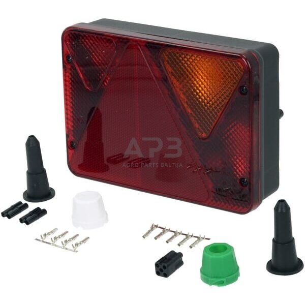 Galinis žibintas kairinis stačiakampis, raudona/oranžinė, 188x51x135mm, 5 kontaktų / 4 kontaktų, Ajba LA82140 2 Galinis žibintas kairinis stačiakampis, raudona/oranžinė, 188x51x135mm, 5 kontaktų / 4 kontaktų, Ajba LA82140 2